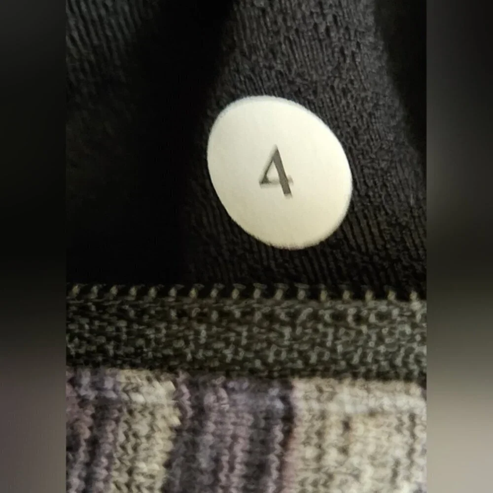 Lululemon In Stride Zip Jacket Purple Grey Stripe Women’s Size 4